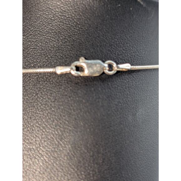 Vintage 925 Sterling Silver Bird's Next Pearl Eggs Pendant Snake Chain Necklace - Picture 6 of 9